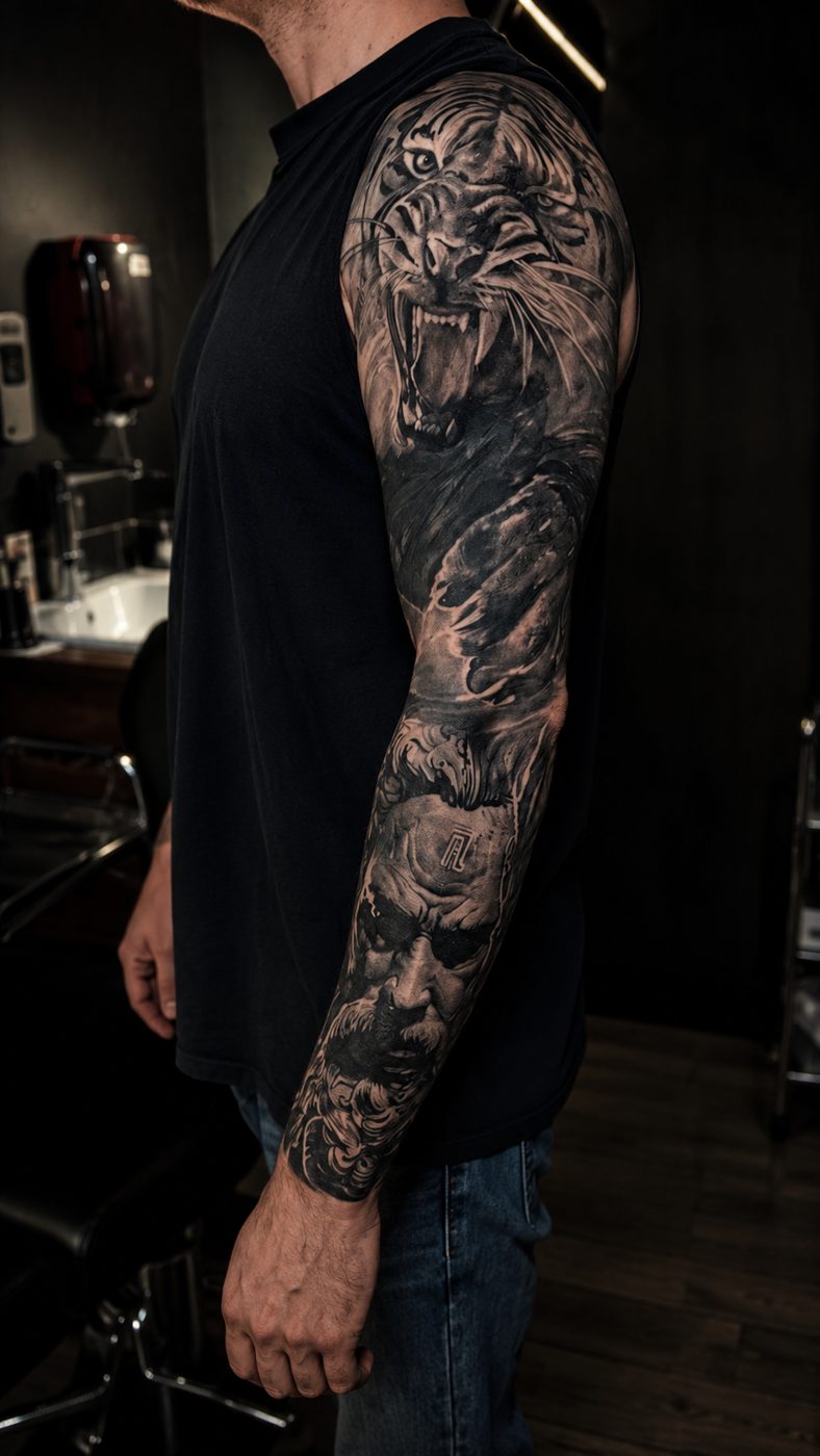 Tiger and warrior at THRONE, Northampton